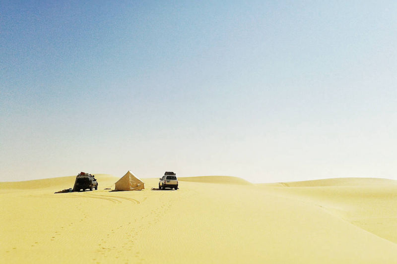 Headquarter in Abu Muharrik desert, Egypt, Sahara